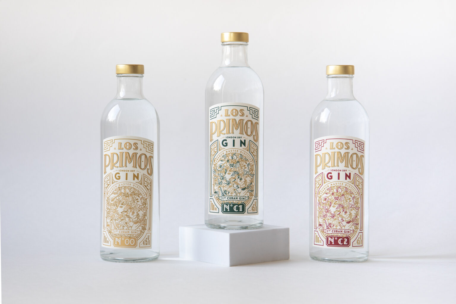 Packaging design du gin Los primos