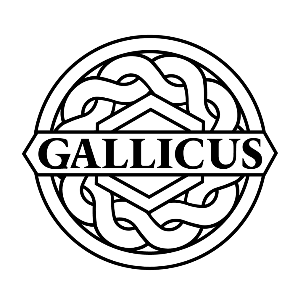 logo du spiritueux Gallicus dessiné par Pantel