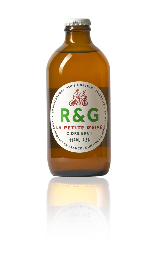 Packaging design, étiquette design de la bouteille de cidre Régis& gaston