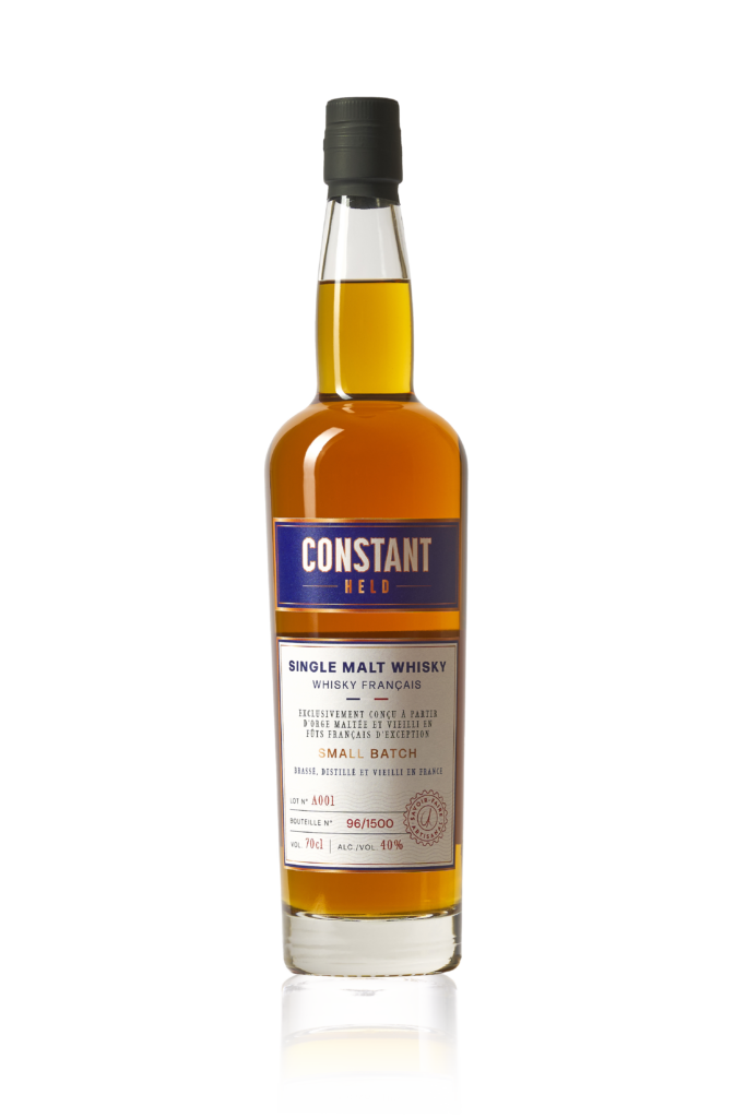 Bouteille, packaging design et étiquette de la bouteille de whisky Constant Held
