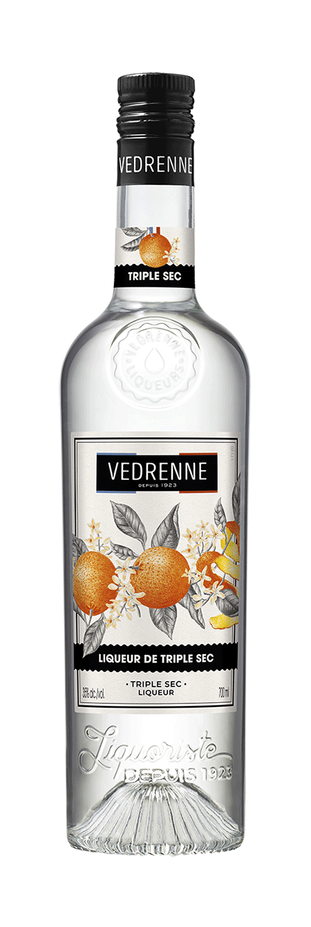 bouteille en verre avec étiquette de packaging design de Vedrenne