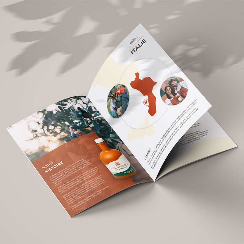 brochure, support de communication lucangeli, visuels professionnels