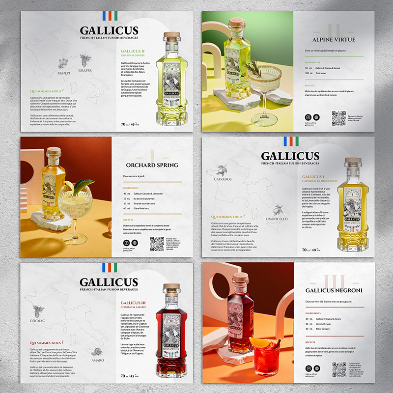 gallicus carte ç cocktail, support de communication