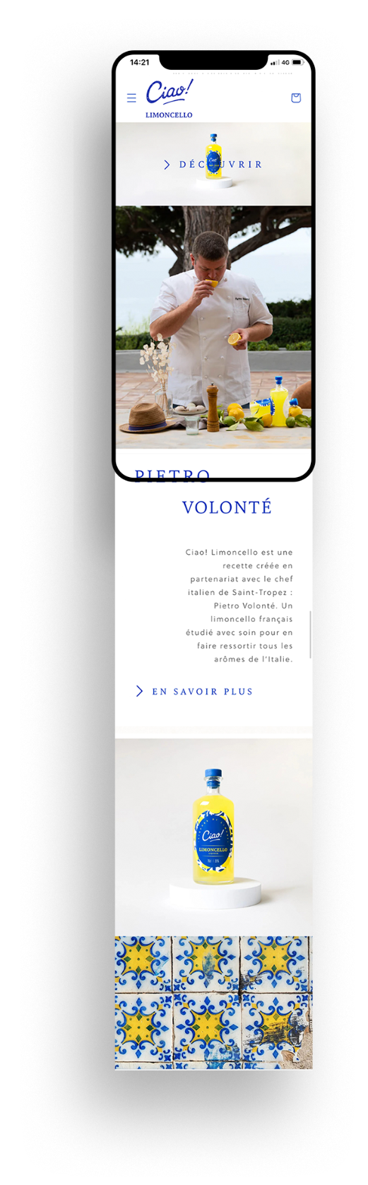 site internet ecommerce sur mobile ciao