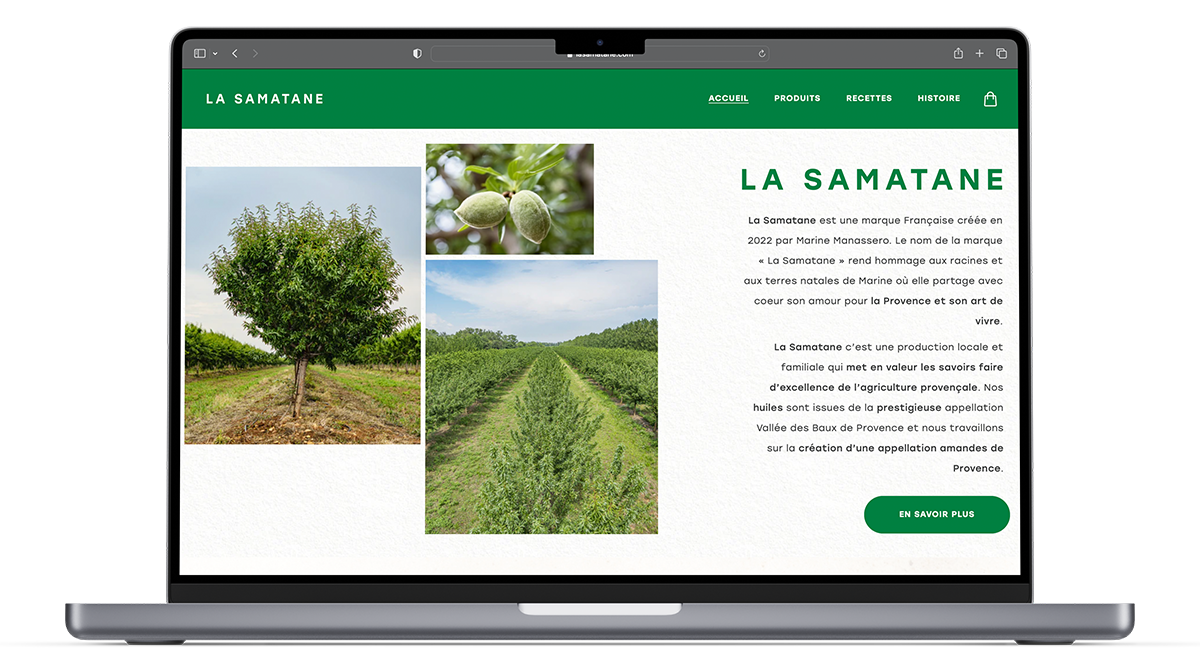 création de site internet pour la samatane, webdesign moderne