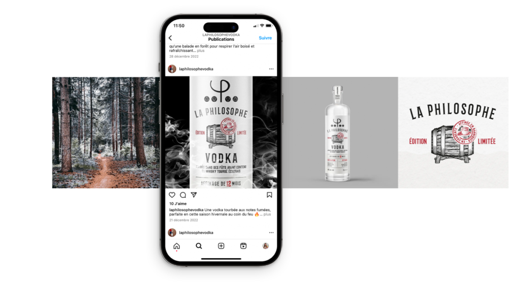 posts instagram et réseaux sociaux pour la philosophe vodka