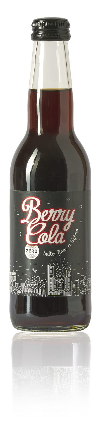 bouteille de boisson berry cola avec étiquetet packaging