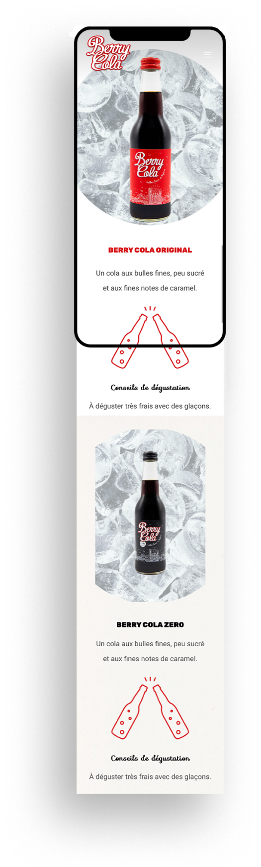 site vitrine internet berry cola responsive