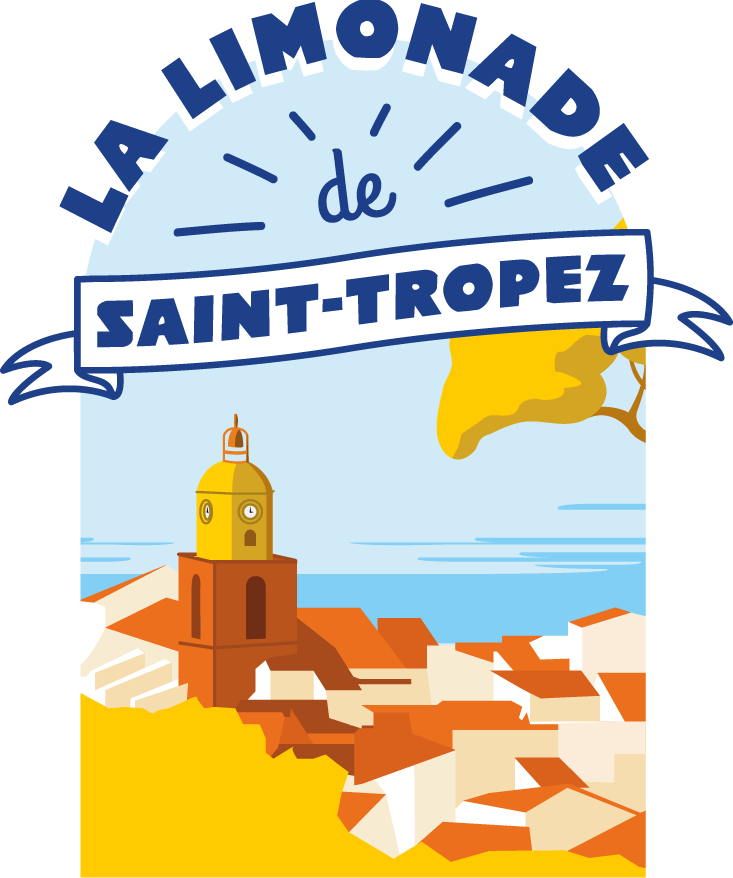 étiquette de la bouteille pour le packaging design de la limodade de saint-tropez