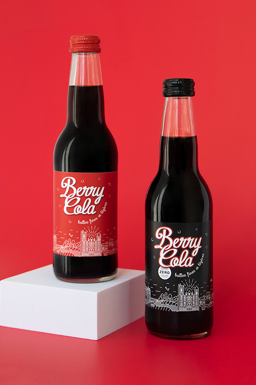 berry cola packaging design identité visuelle et site web